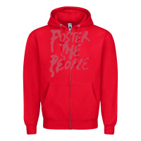 Red Foster The People Zipper Hoodie - linhVisuals