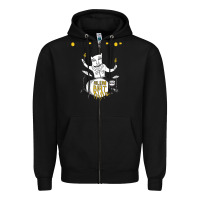 Black Foster The People Helena Beat Zipper Hoodie - linhVisuals