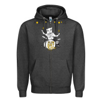 Charcoal Heather Foster The People Helena Beat Zipper Hoodie - linhVisuals