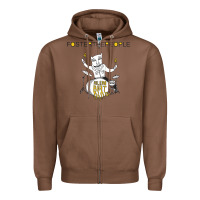 Chestnut Foster The People Helena Beat Zipper Hoodie - linhVisuals