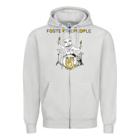 Dove Grey Foster The People Helena Beat Zipper Hoodie - linhVisuals