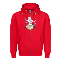 Red Foster The People Helena Beat Zipper Hoodie - linhVisuals