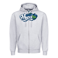 Heather Grey hillsboro hops Zipper Hoodie - linhVisuals