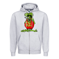 Heather Grey rat fink  fk27 Zipper Hoodie - linhVisuals