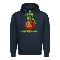 Navy rat fink  fk27 Zipper Hoodie - linhVisuals