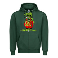 Sports Green rat fink  fk27 Zipper Hoodie - linhVisuals
