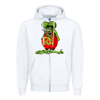 White rat fink  fk27 Zipper Hoodie - linhVisuals