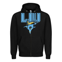 Black long island university sharks Zipper Hoodie - linhVisuals