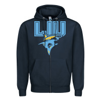 Long Island University Sharks Zipper Hoodie | Teevron