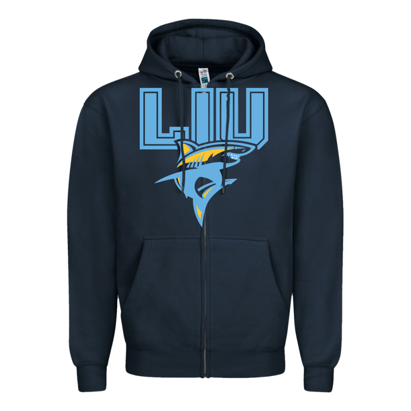 Long Island University Sharks Zipper Hoodie by linhVisuals | Teevron