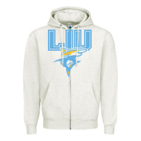 Oatmeal Heather long island university sharks Zipper Hoodie - linhVisuals