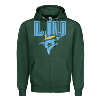 Sports Green long island university sharks Zipper Hoodie - linhVisuals
