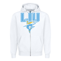 White long island university sharks Zipper Hoodie - linhVisuals