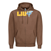 Chestnut long island university sharks Zipper Hoodie - linhVisuals
