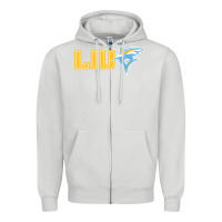 Dove Grey long island university sharks Zipper Hoodie - linhVisuals