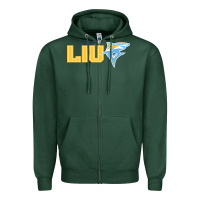 Sports Green long island university sharks Zipper Hoodie - linhVisuals