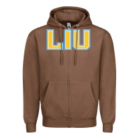Chestnut long island university sharks Zipper Hoodie - linhVisuals