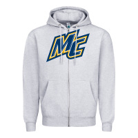 Heather Grey merrimack warriors Zipper Hoodie - linhVisuals