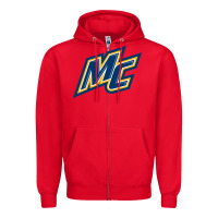 Red merrimack warriors Zipper Hoodie - linhVisuals