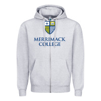 Heather Grey merrimack warriors Zipper Hoodie - linhVisuals