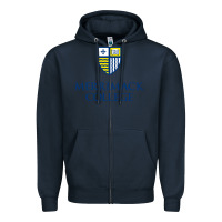 Navy merrimack warriors Zipper Hoodie - linhVisuals