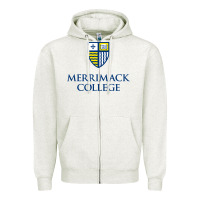 Oatmeal Heather merrimack warriors Zipper Hoodie - linhVisuals