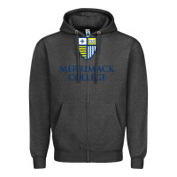 Charcoal Heather merrimack warriors Zipper Hoodie - linhVisuals
