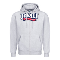 Heather Grey robert morris colonials Zipper Hoodie - linhVisuals