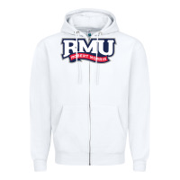 White robert morris colonials Zipper Hoodie - linhVisuals