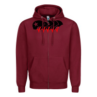 Burgundy roller derby helmets Zipper Hoodie - linhVisuals