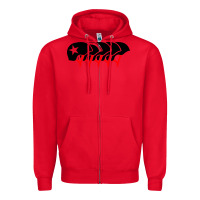 Red roller derby helmets Zipper Hoodie - linhVisuals