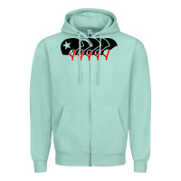 Seafoam roller derby helmets Zipper Hoodie - linhVisuals