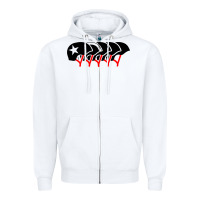 White roller derby helmets Zipper Hoodie - linhVisuals