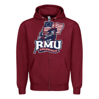 Burgundy robert morris colonials Zipper Hoodie - linhVisuals