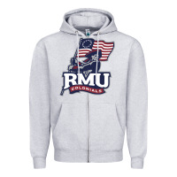Heather Grey robert morris colonials Zipper Hoodie - linhVisuals