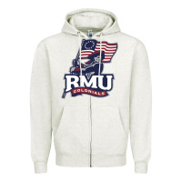 Oatmeal Heather robert morris colonials Zipper Hoodie - linhVisuals