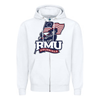 White robert morris colonials Zipper Hoodie - linhVisuals