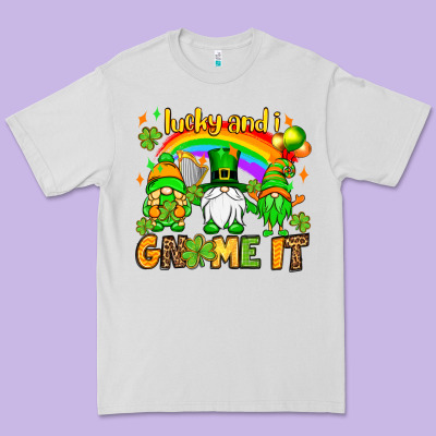 St. Patrick's Lucky And I Gnome It Premium Tee Designed By Oliviacreatesart