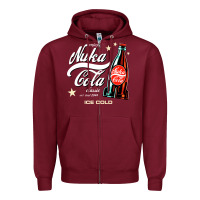 Burgundy klasicoke Zipper Hoodie - linhVisuals