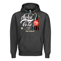 Charcoal Heather klasicoke Zipper Hoodie - linhVisuals