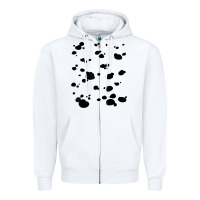 White dalmatian dog pattern funny diy costume t shirt Zipper Hoodie - linhVisuals