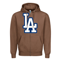 Chestnut la los angeles Zipper Hoodie - linhVisuals