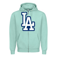 Seafoam la los angeles Zipper Hoodie - linhVisuals