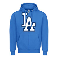 True Royal la los angeles Zipper Hoodie - linhVisuals