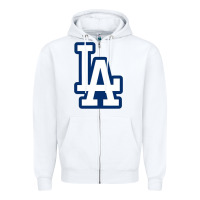 White la los angeles Zipper Hoodie - linhVisuals