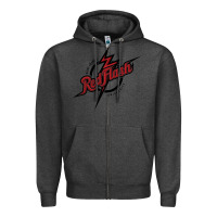 Charcoal Heather st. francis (pa) red flash Zipper Hoodie - linhVisuals