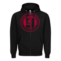Black st. francis (pa) red flash Zipper Hoodie - linhVisuals