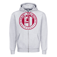 Heather Grey st. francis (pa) red flash Zipper Hoodie - linhVisuals