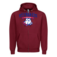 Burgundy st. francis brooklyn terriers Zipper Hoodie - linhVisuals