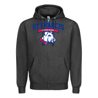 Charcoal Heather st. francis brooklyn terriers Zipper Hoodie - linhVisuals